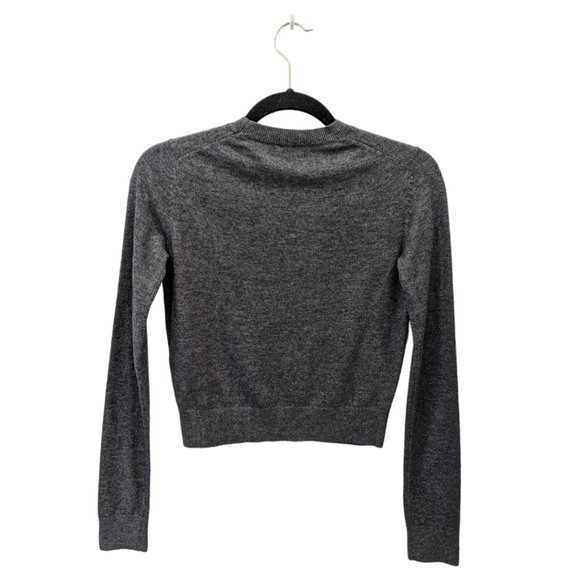 Sunday Best Grey Cropped Sweater with Apple Motif - Picture 2 of 6